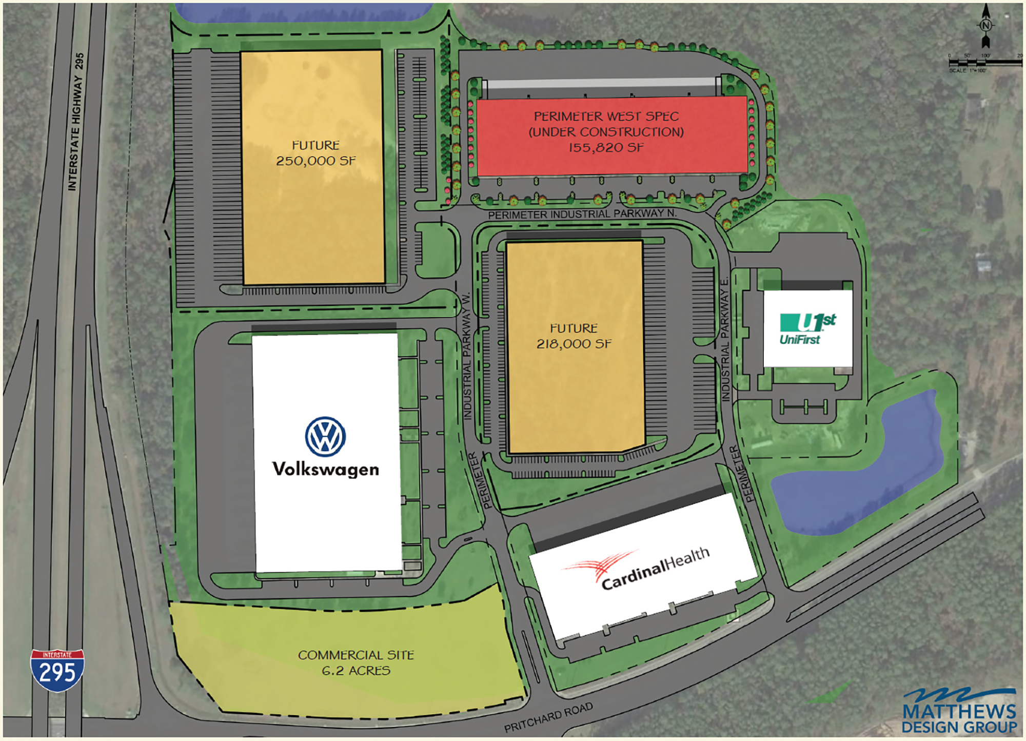 Amazon is planned for the 155,819-square-foot warehouse at Perimeter West Industrial Park.