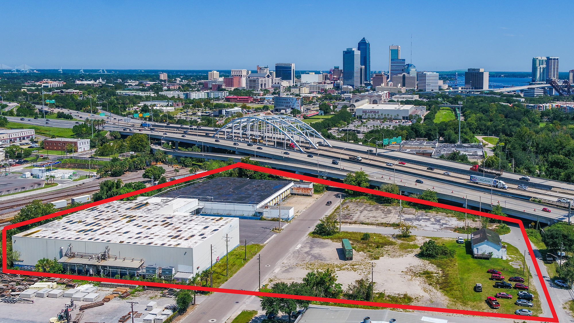 The Dennis + Ives project site is in the Rail Yard District near Downtown. 