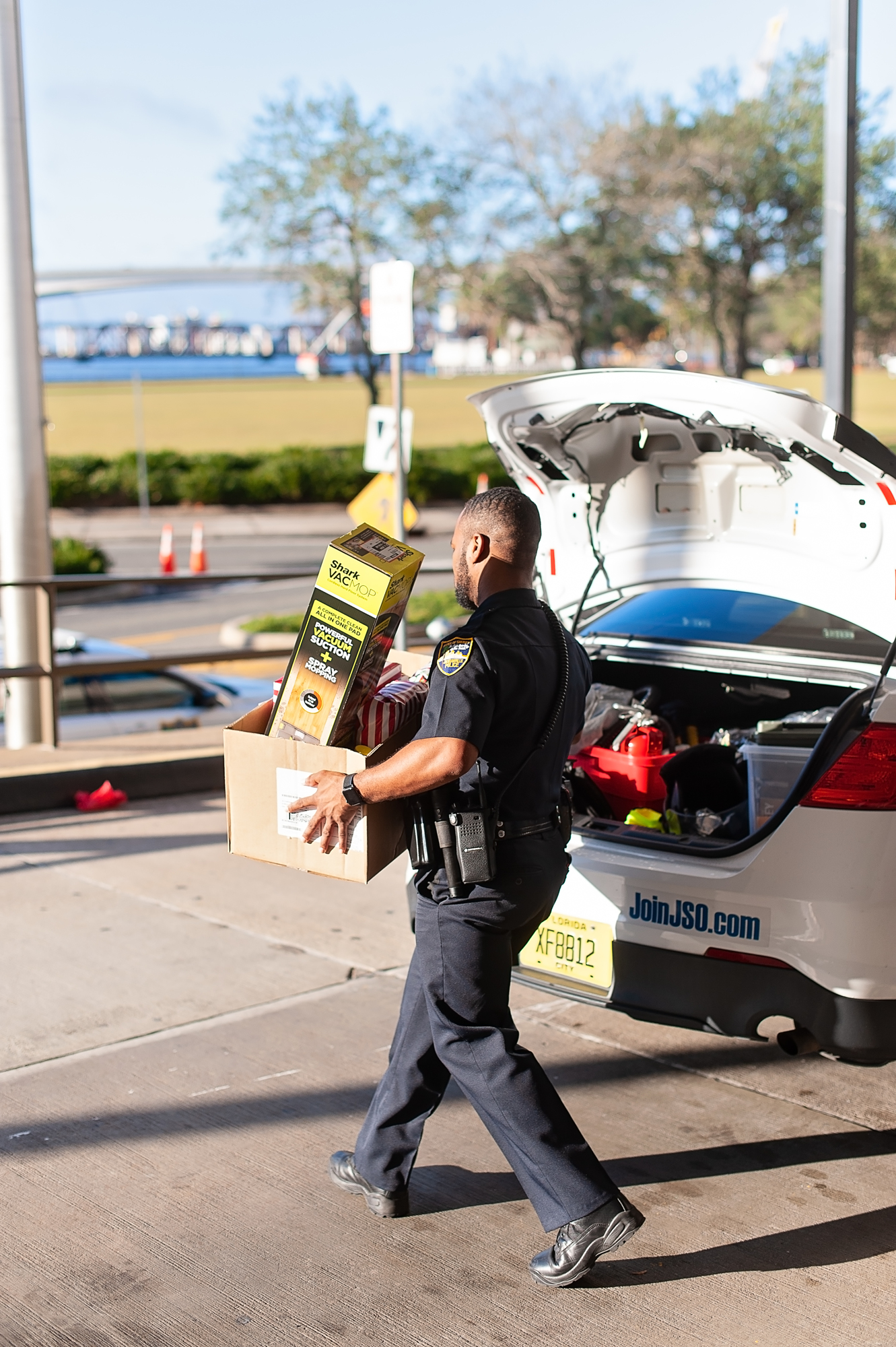 The Jacksonville Sheriff’s Office helped deliver gifts donated by attorneys and law firms.