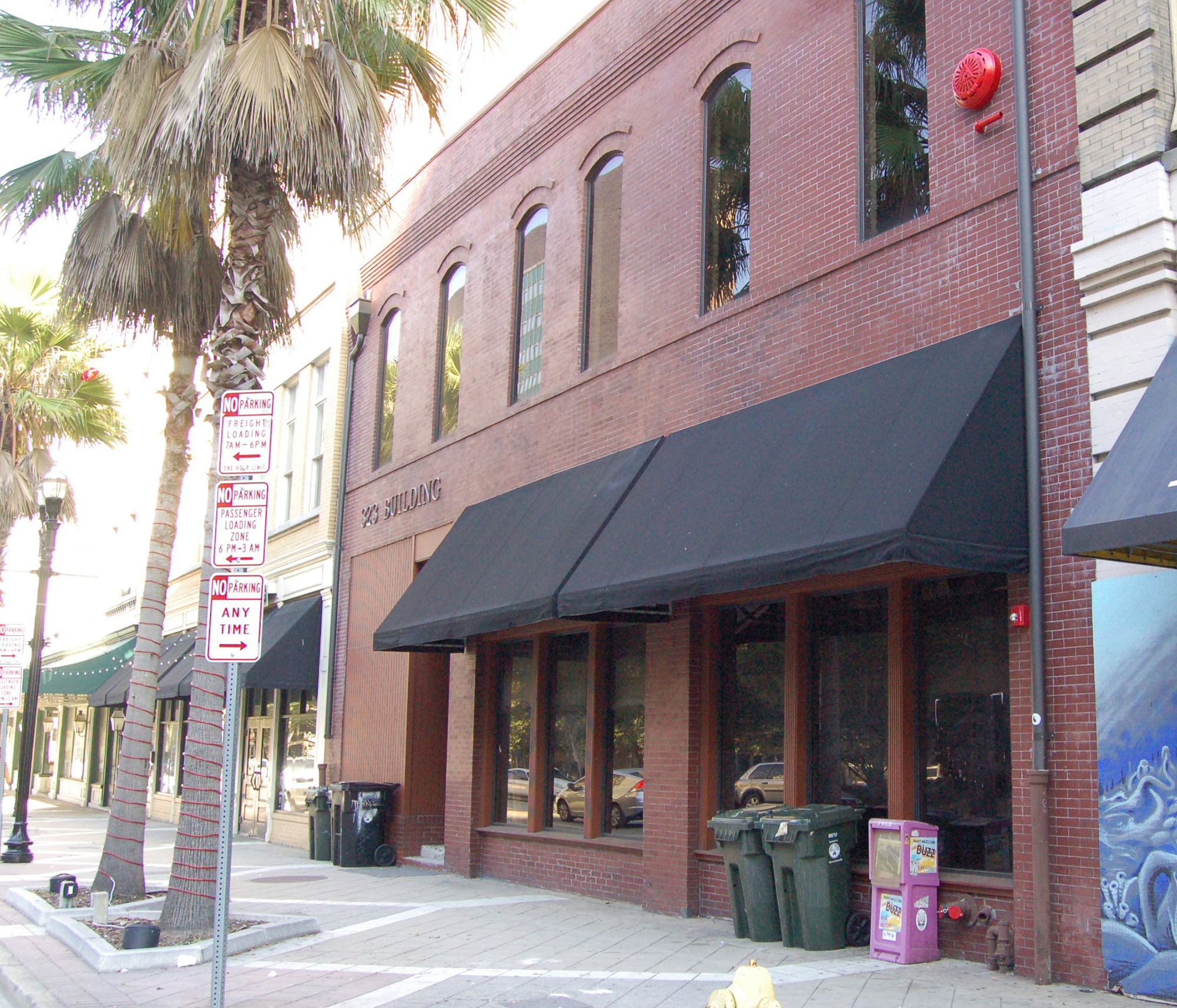 The two-story, almost 16,000-square-foot building, of which about 10,500 square feet is heated, was developed in 1904. It was renovated in 1982.