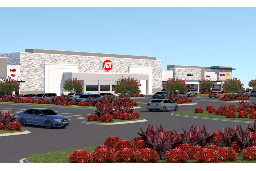 An artist's rendering of the renovated Gates of the Promenade shopping center at 8587-8605 Beach Blvd.