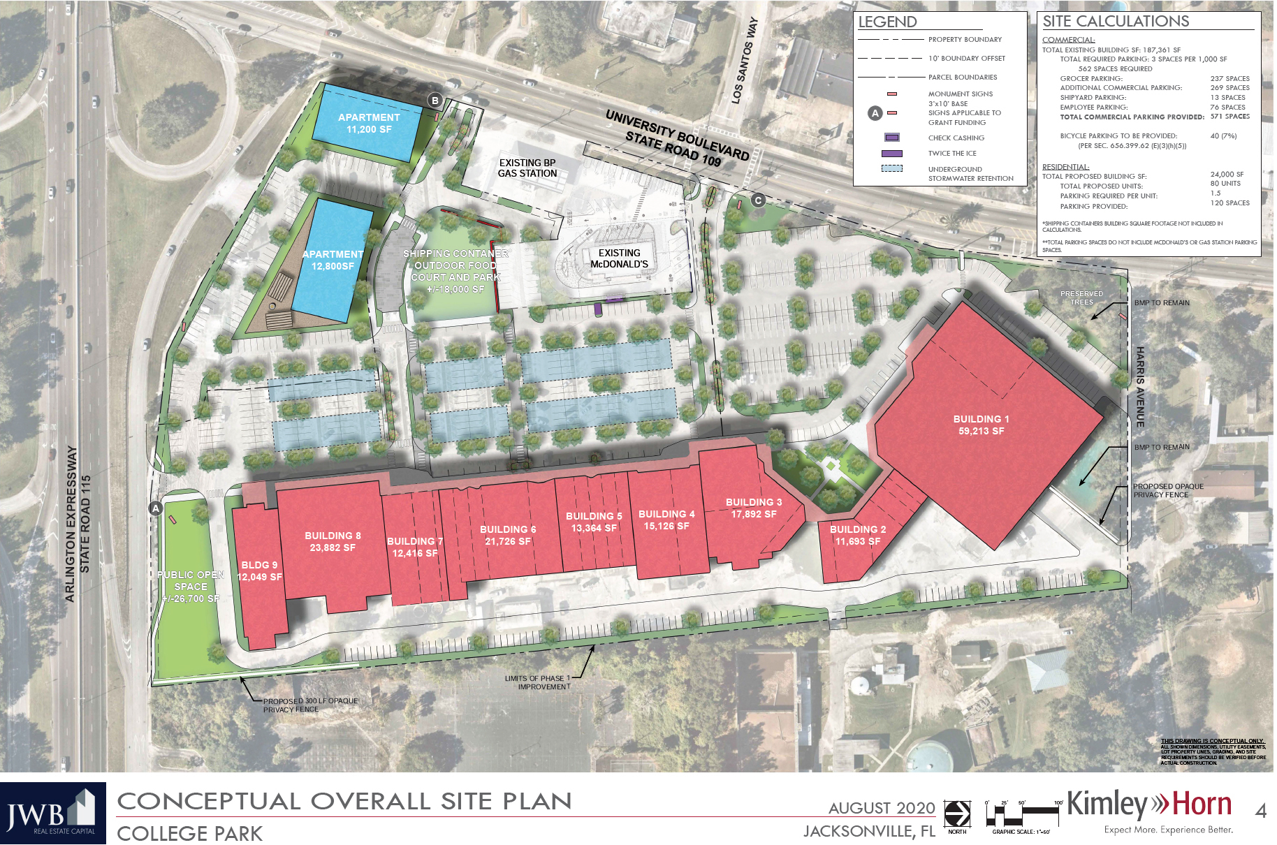 The site plan for College Park.