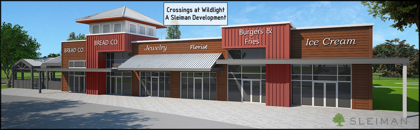 The shopping center will include additional retail spaces.