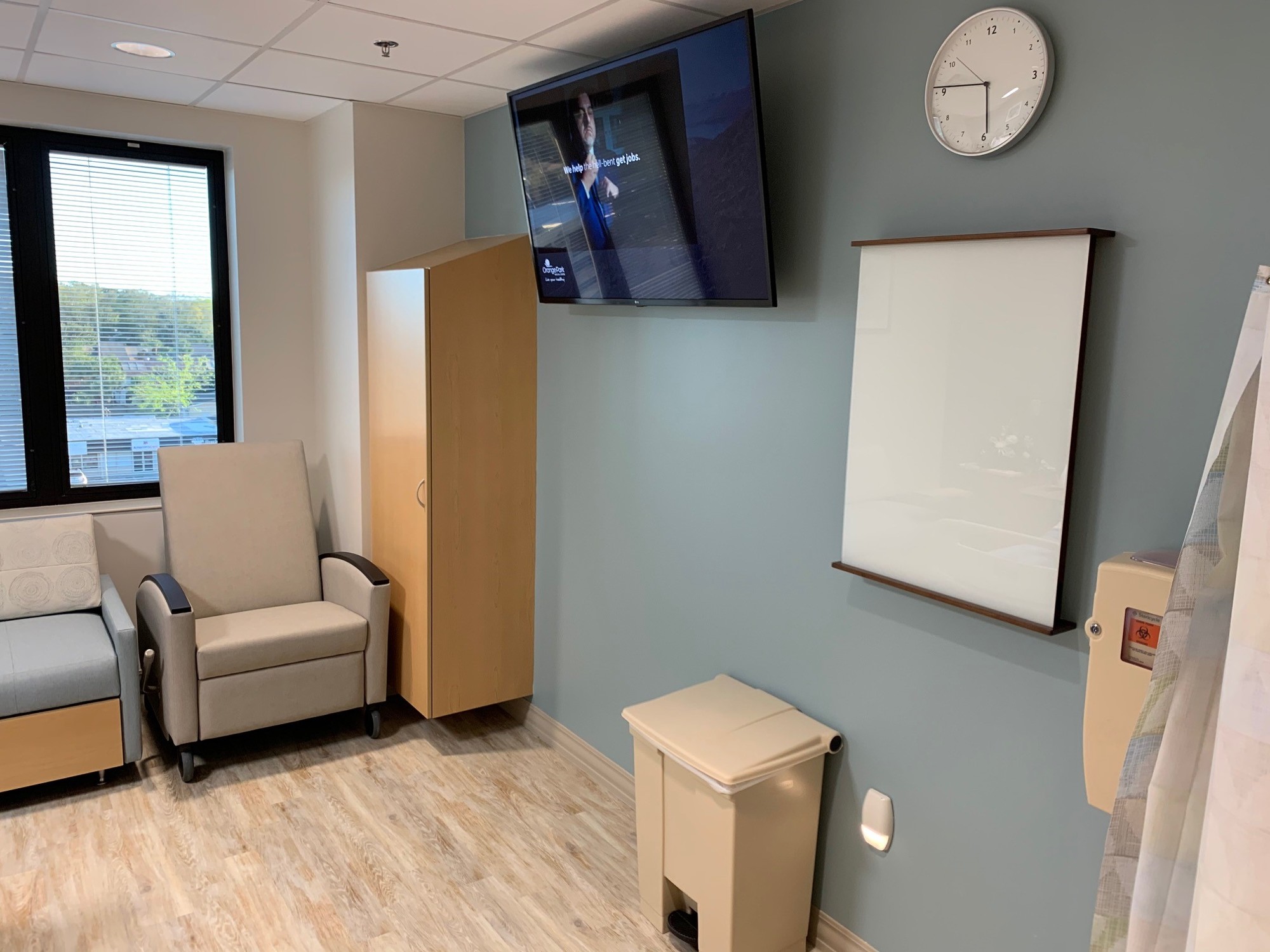 Each patient room comes equipped with an Apple TV.