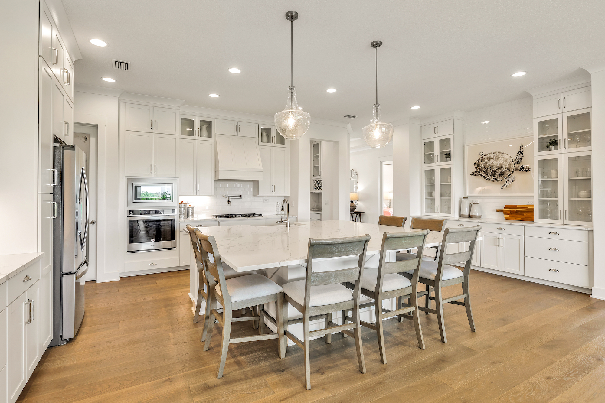 The kitchen in a Montauk II model home at Beachwalk.