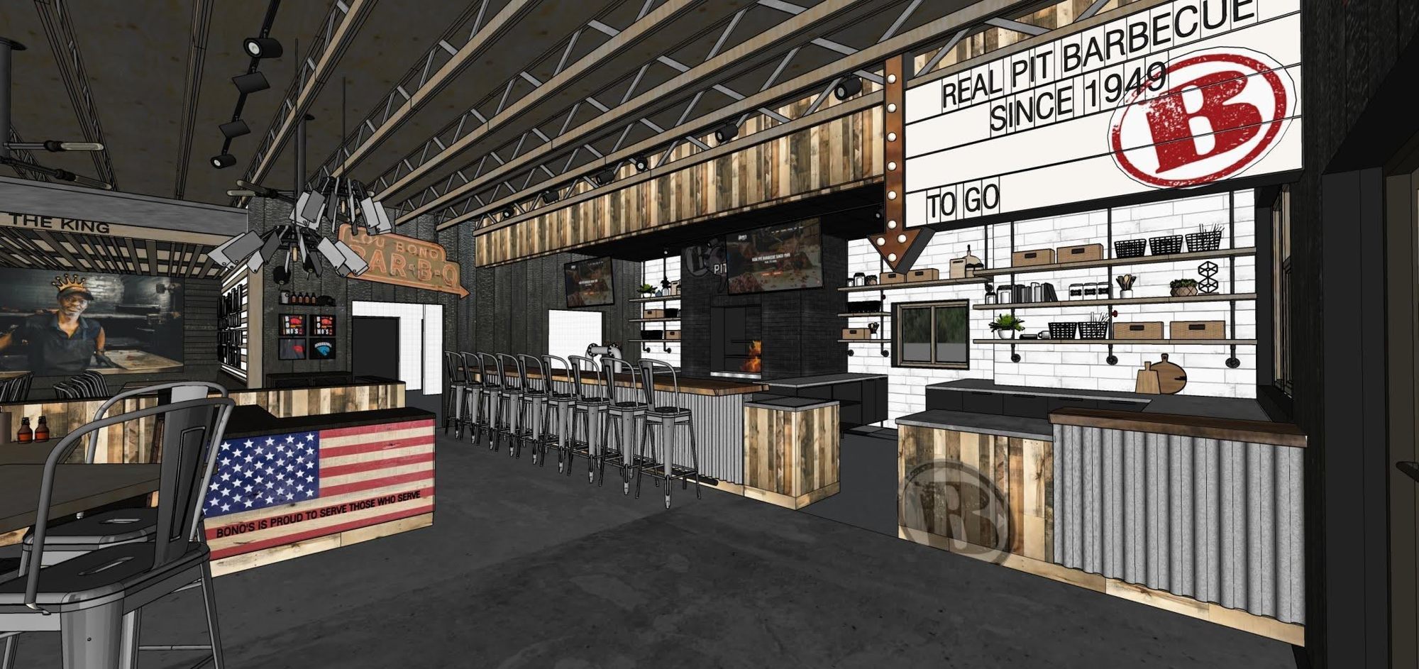 The new Bono's will have 3,000 square feet of interior space.