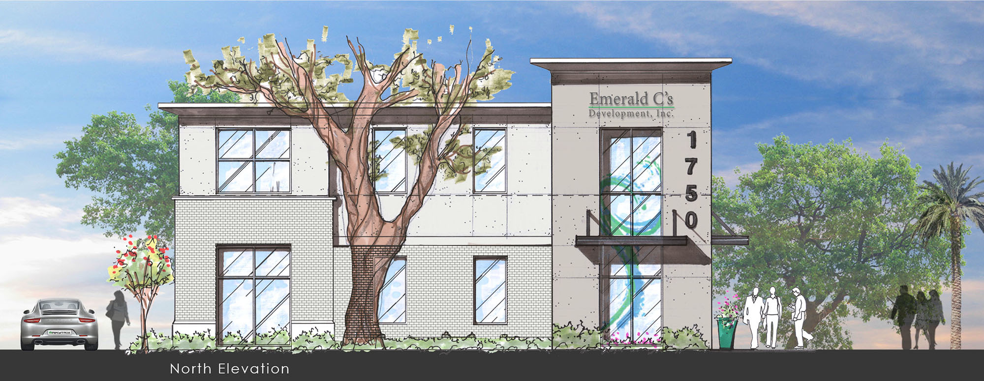An artist’s rendering of the renovated Emerald C’s Development Inc. headquarters in Talleyrand.