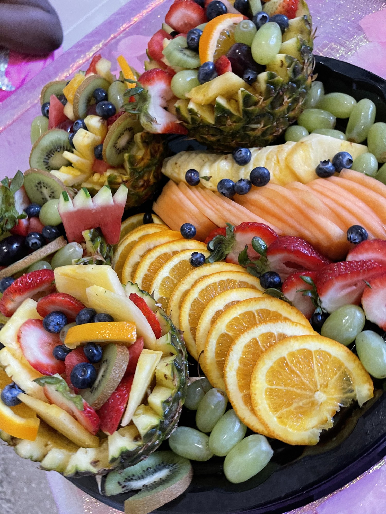 Fruit platter prices range from $15 to $80.