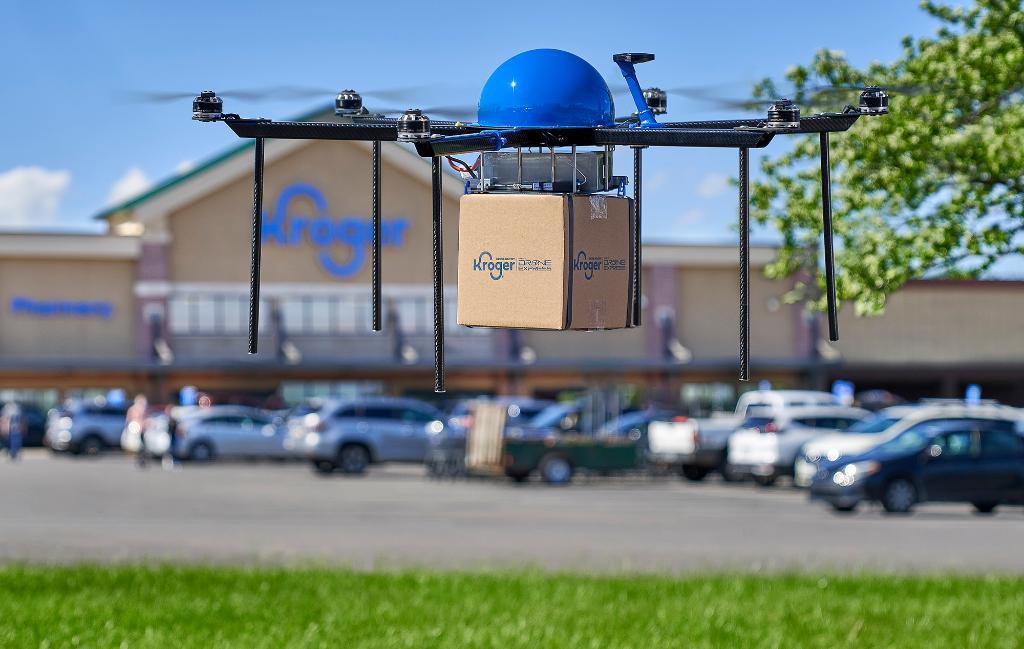 Kroger announced May 4 is was beginning a pilot program with Drone Express to test grocery drone delivery in Centerville, Ohio.