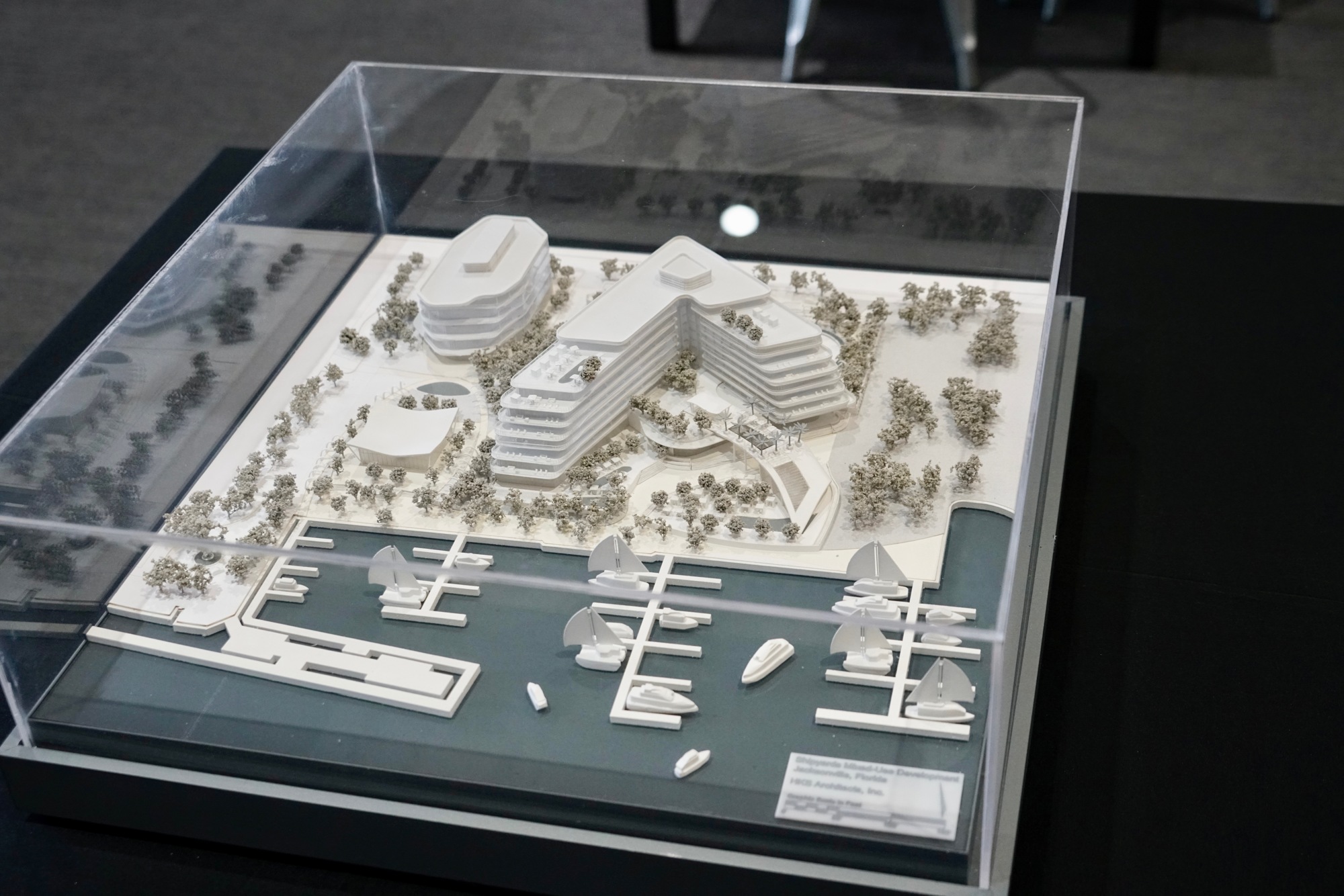 A model of the first phase of the Shipyards development.