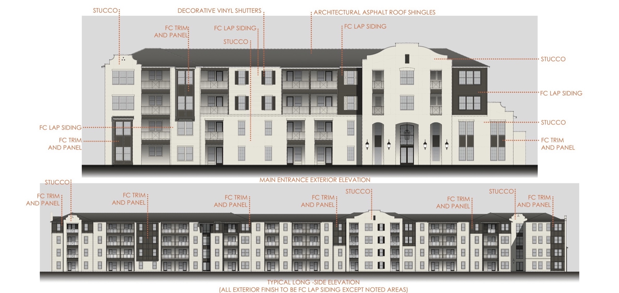 Two multifamily properties are planned at Grand Cypress, both four stories.