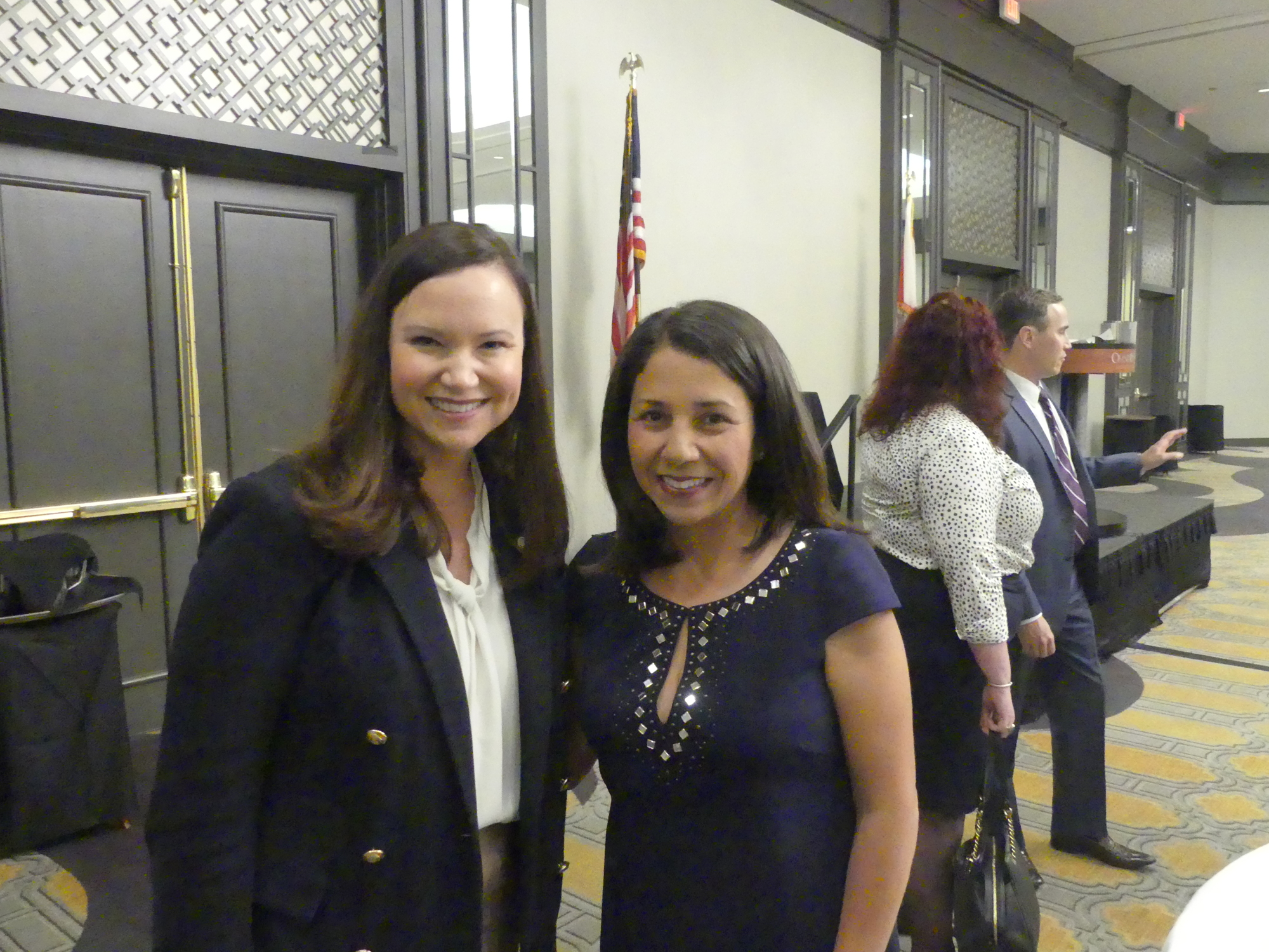State Attorney General Ashley Moody and Michelle Bedoya Barnett, 2020-21 president of the Jacksonville Bar Association.
