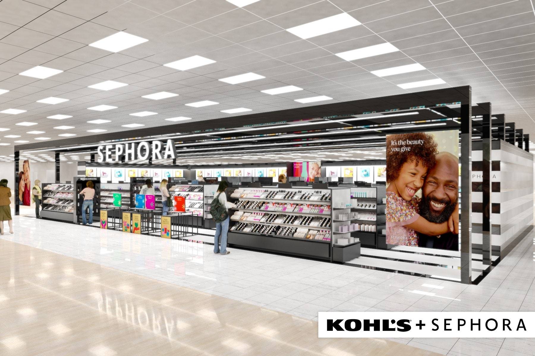 An example of a Sephora display inside a Kohl's.