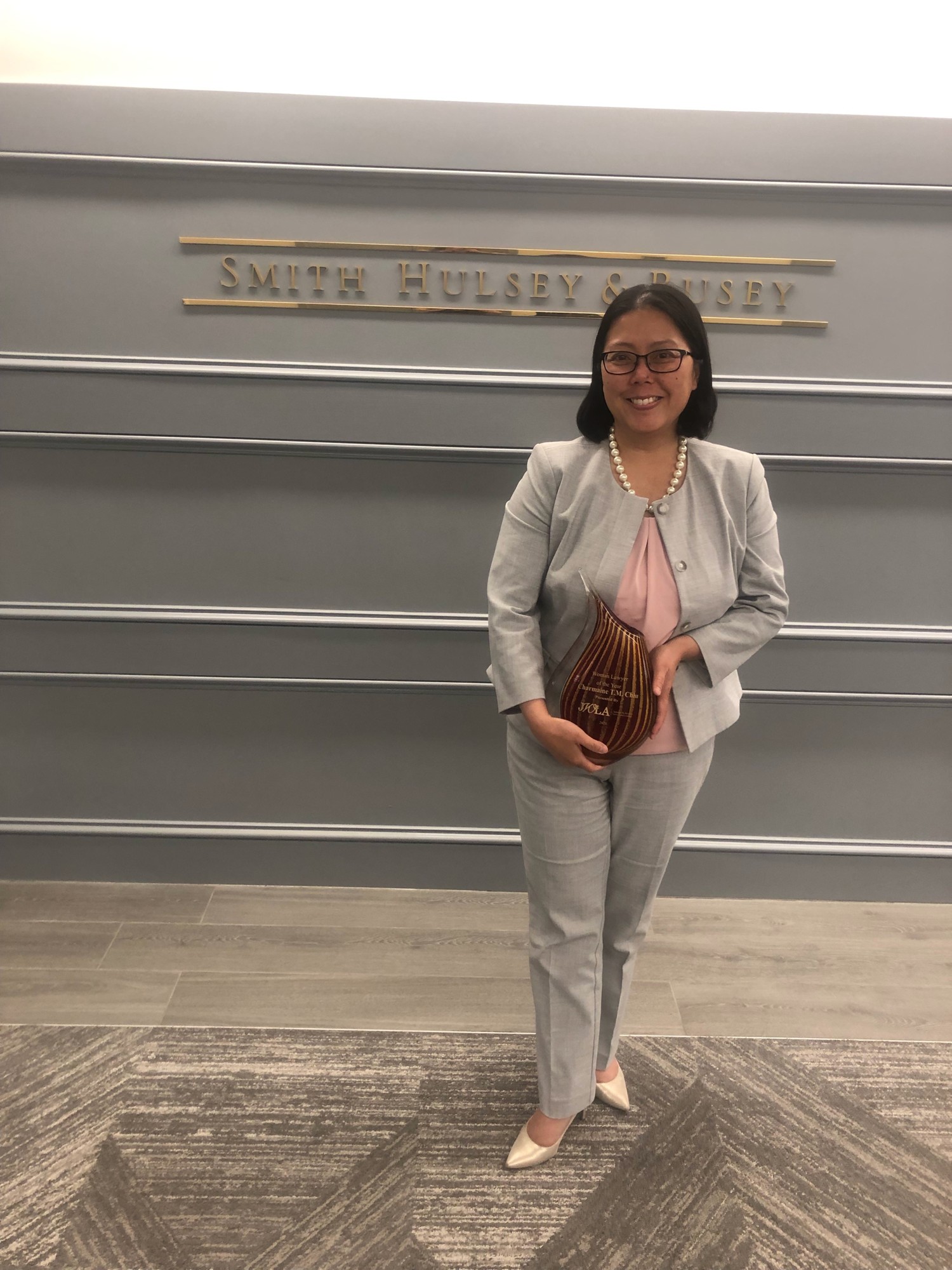 Charmaine T.M. Chiu, a partner at Smith Hulsey & Busey, is the 2021 Jacksonville Women Lawyers Association Woman Lawyer of the Year.