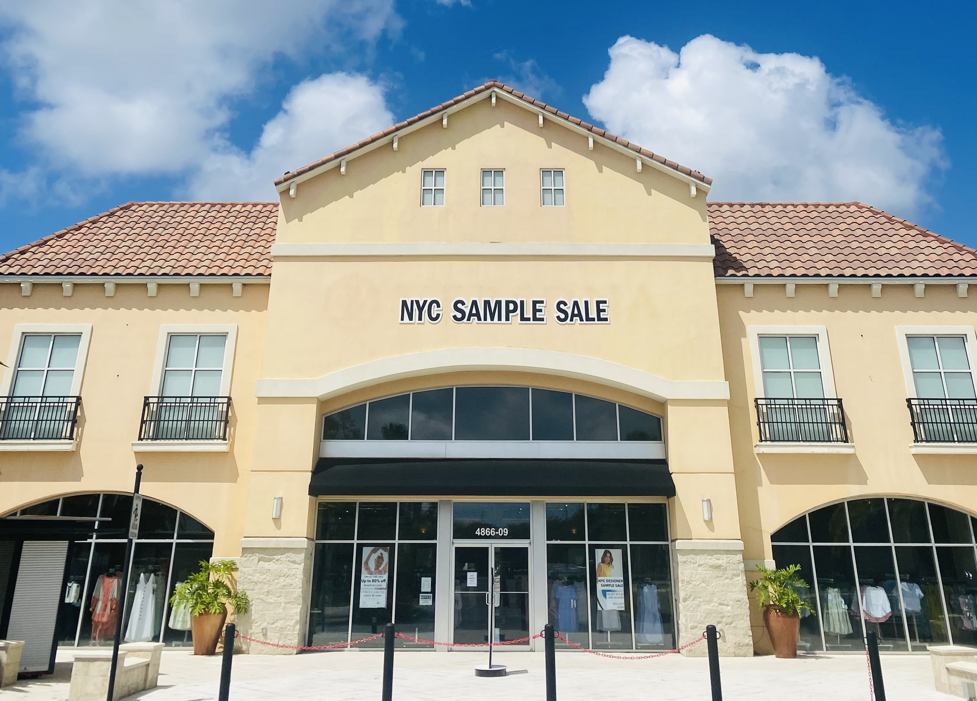 NYC Sample Sale is in the former Versona store space in The Markets at Town Center.