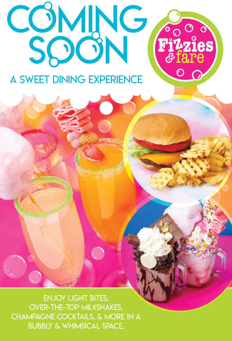 “Fizzies & Fare” is coming soon, according to the Sweet Pete’s website.
