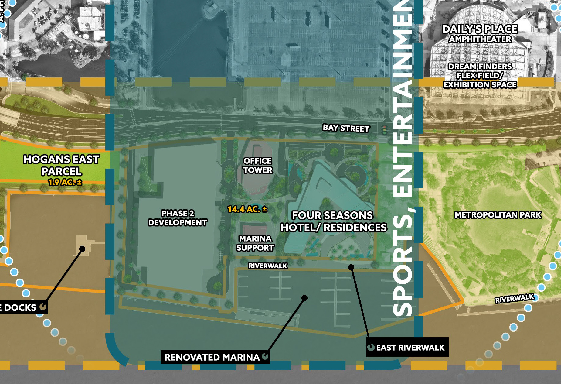 A map of the Shipyards development area.