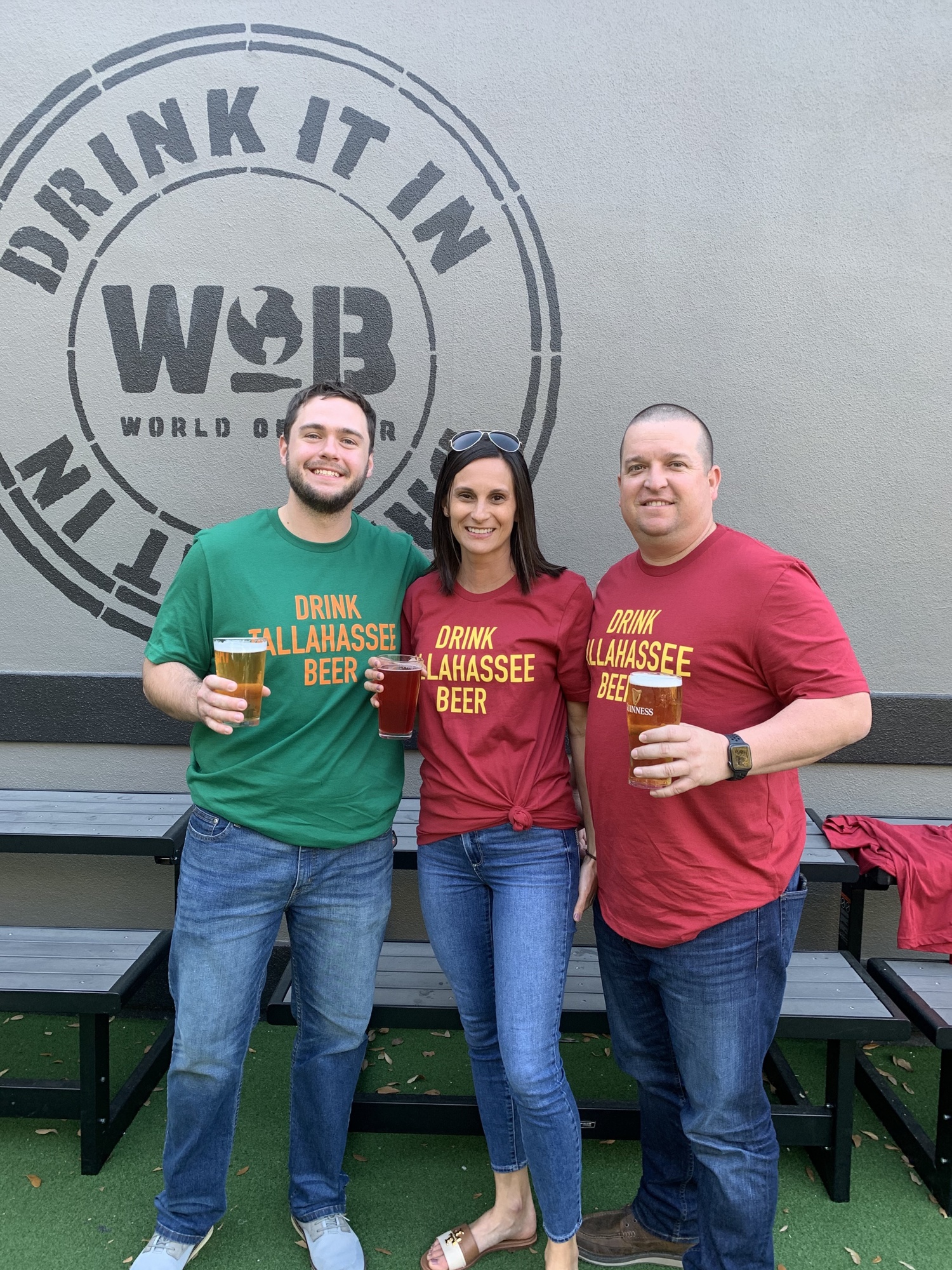 Jason Frimmel, Ashley Githens and Sean Githens are part of the franchise group that will open World of Beer in Jacksonville. They opened one in Tallahassee in October 2020.