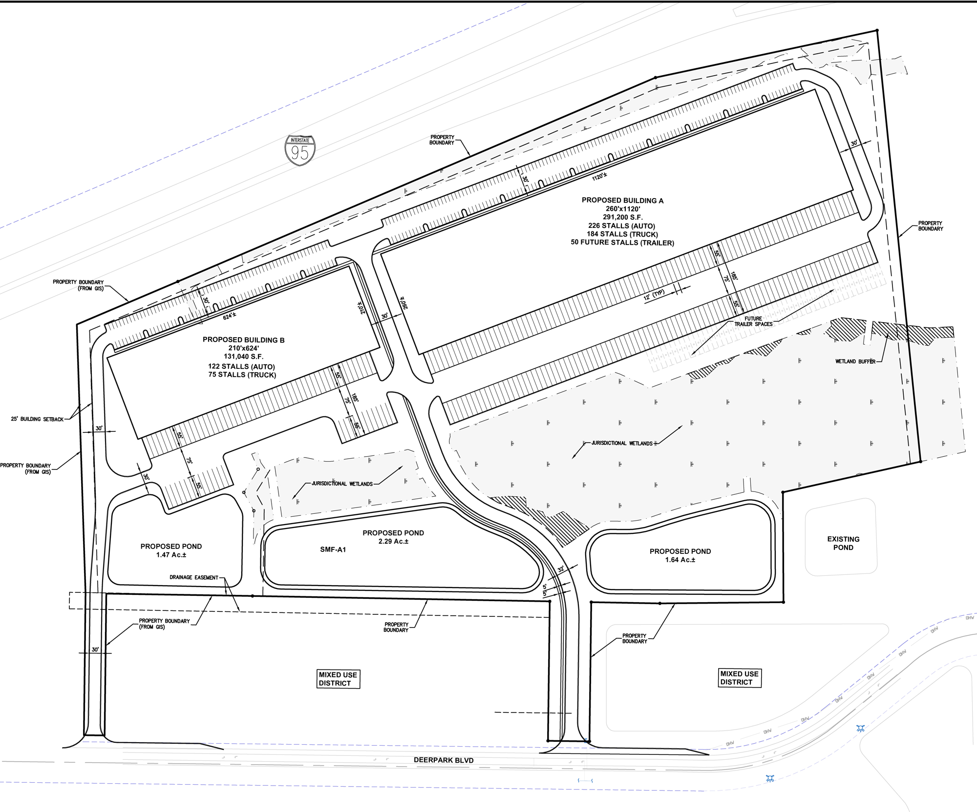 The site plan for the park at 3800 Deerpark Blvd. in Elkton, north of Florida 207.