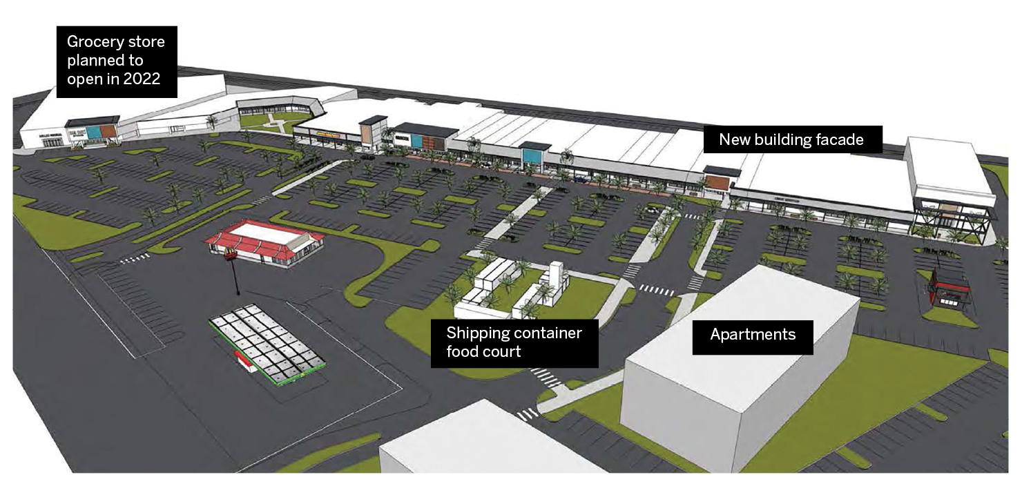 The plan for College Park, the renamed Town & Country Shopping Center.