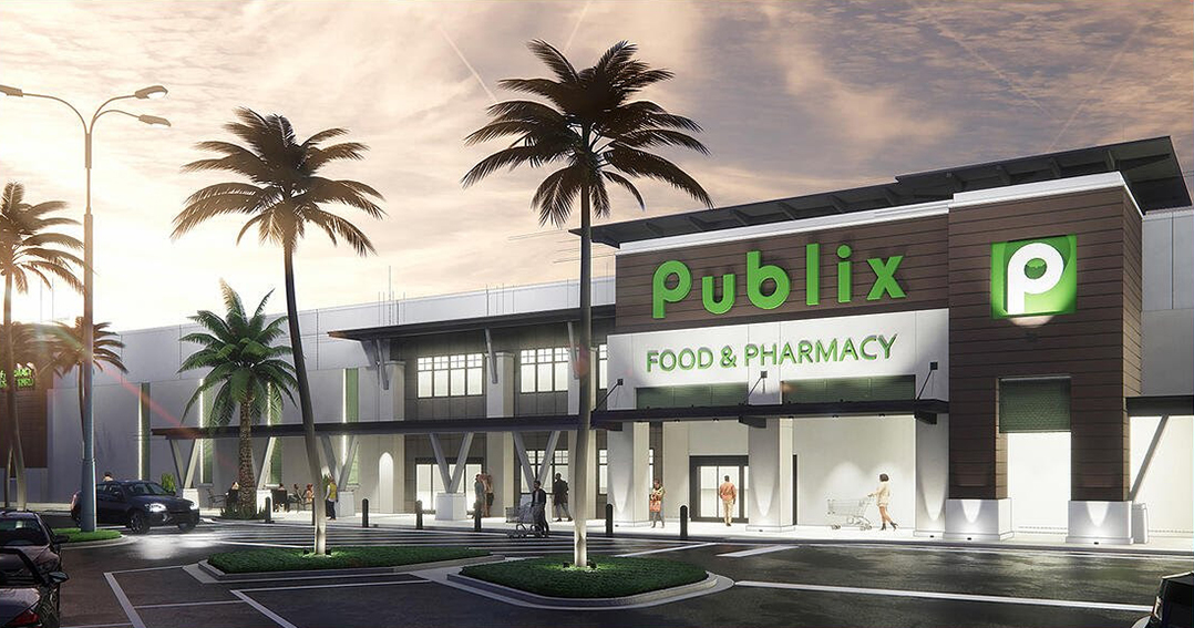 About 48,000 square feet of space will be dedicated to a Publix grocery, Publix Liquors and the pharmacy drive-thru.