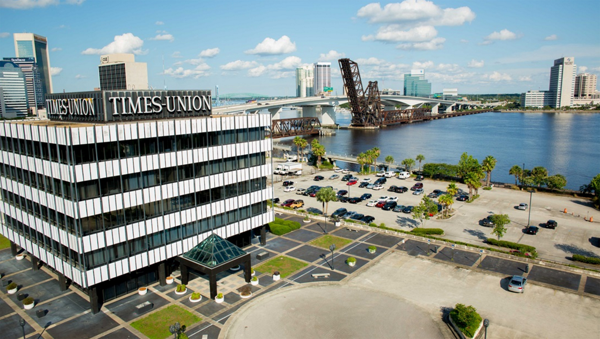 The Times-Union site features views of the St. Johns River and Southbank.