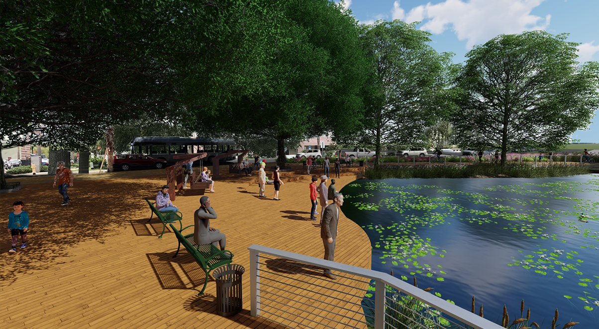 An artist's rendering of the Emerald Trail.