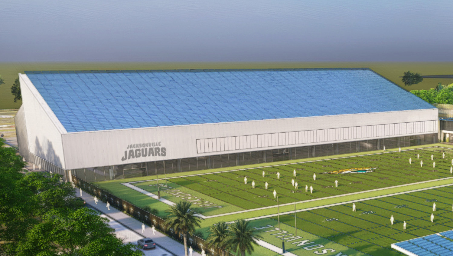 The football performance center will have an indoor practice field.