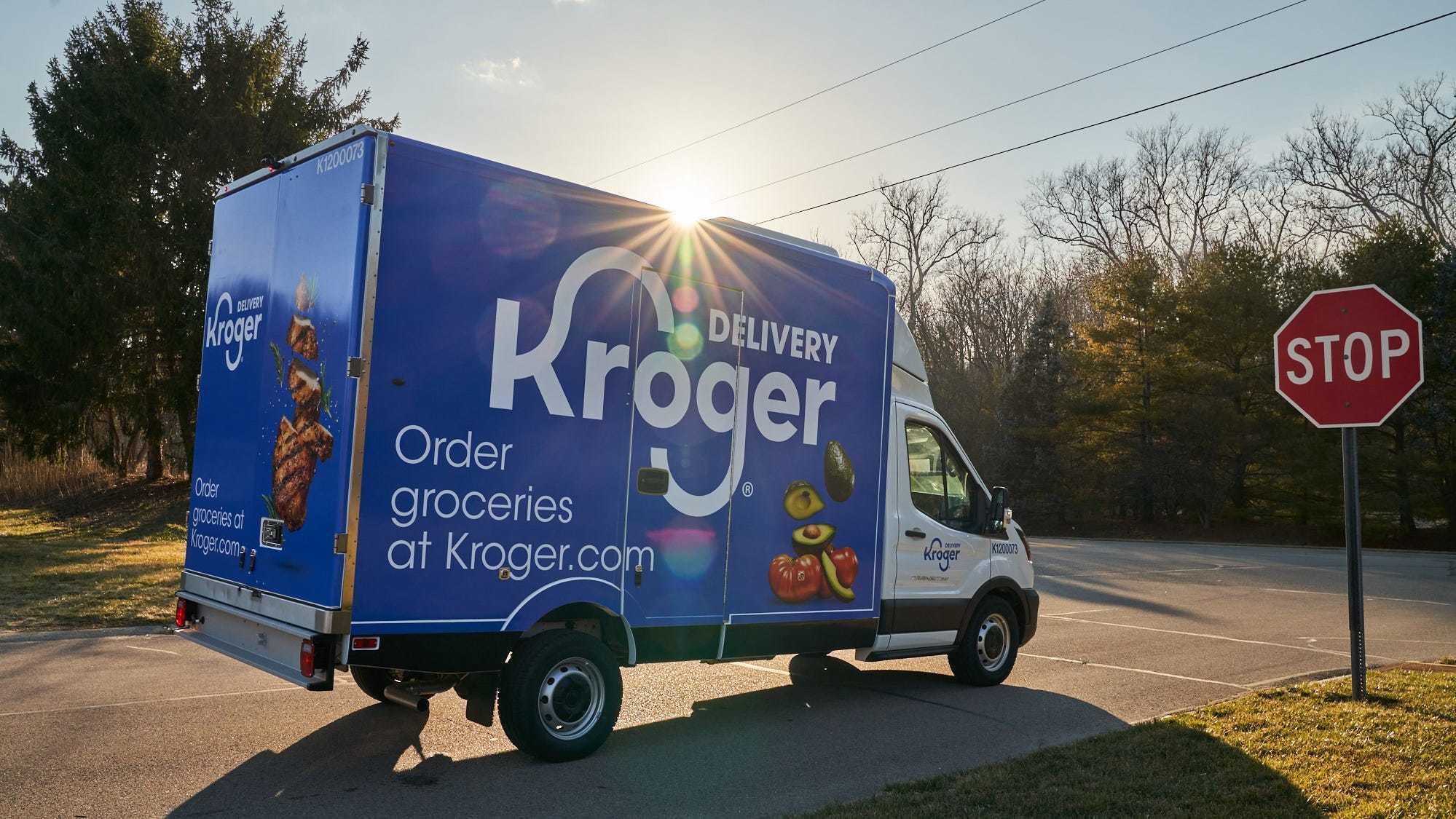 A Kroger delivery truck.