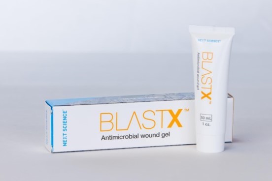 BLAST-X antimicrobial wound gel was the first product that Next Science President Matthew Myntti developed.