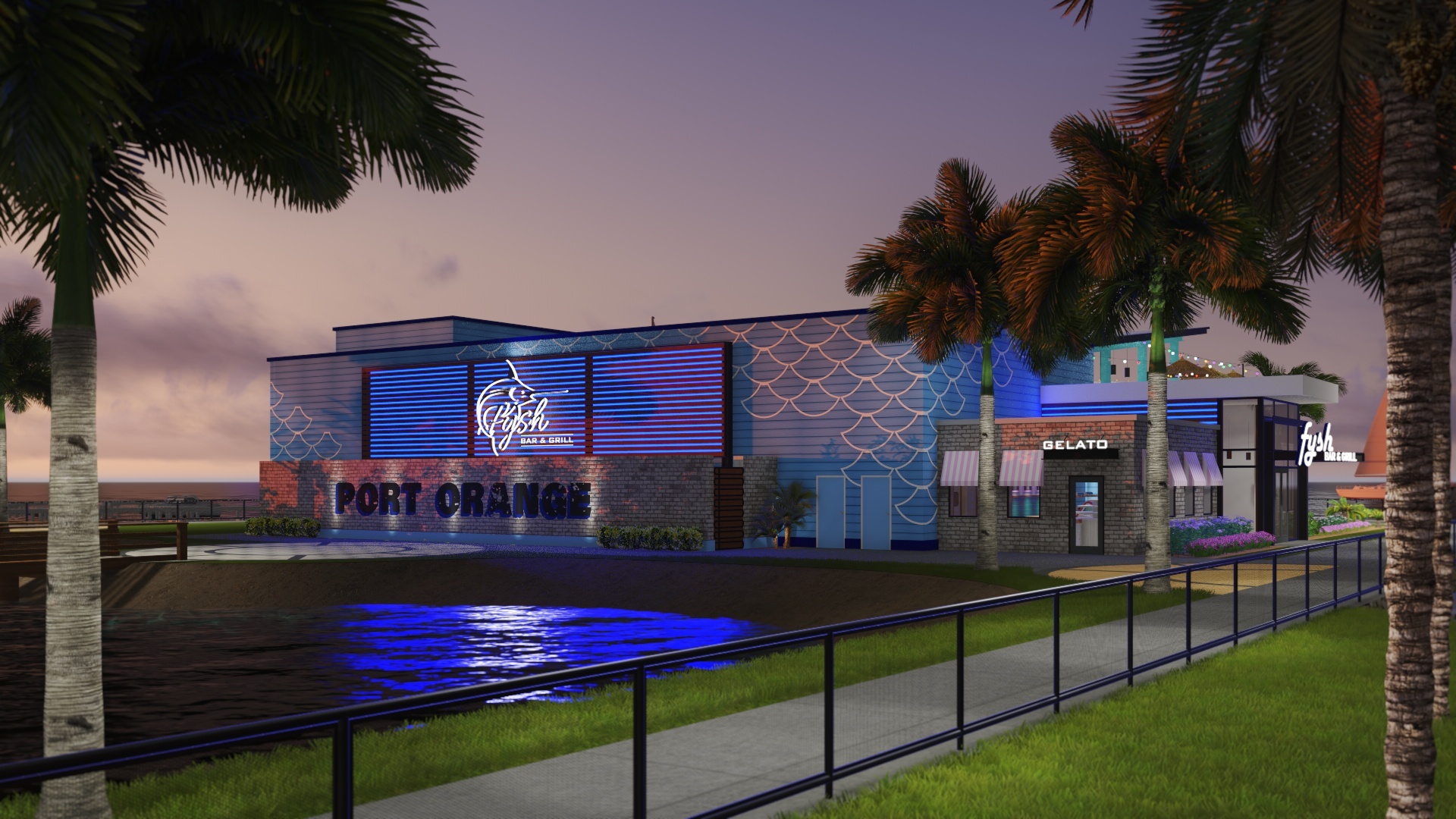 An artist's rendering of the Fysh Bar & Grill planned in Port Orange.