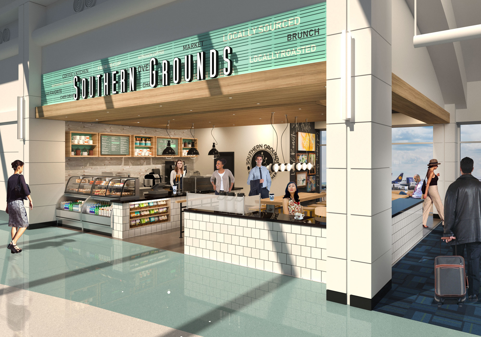 Southern Grounds plans to open in Concourse A at Jacksonville International Airport before Thanksgiving.
