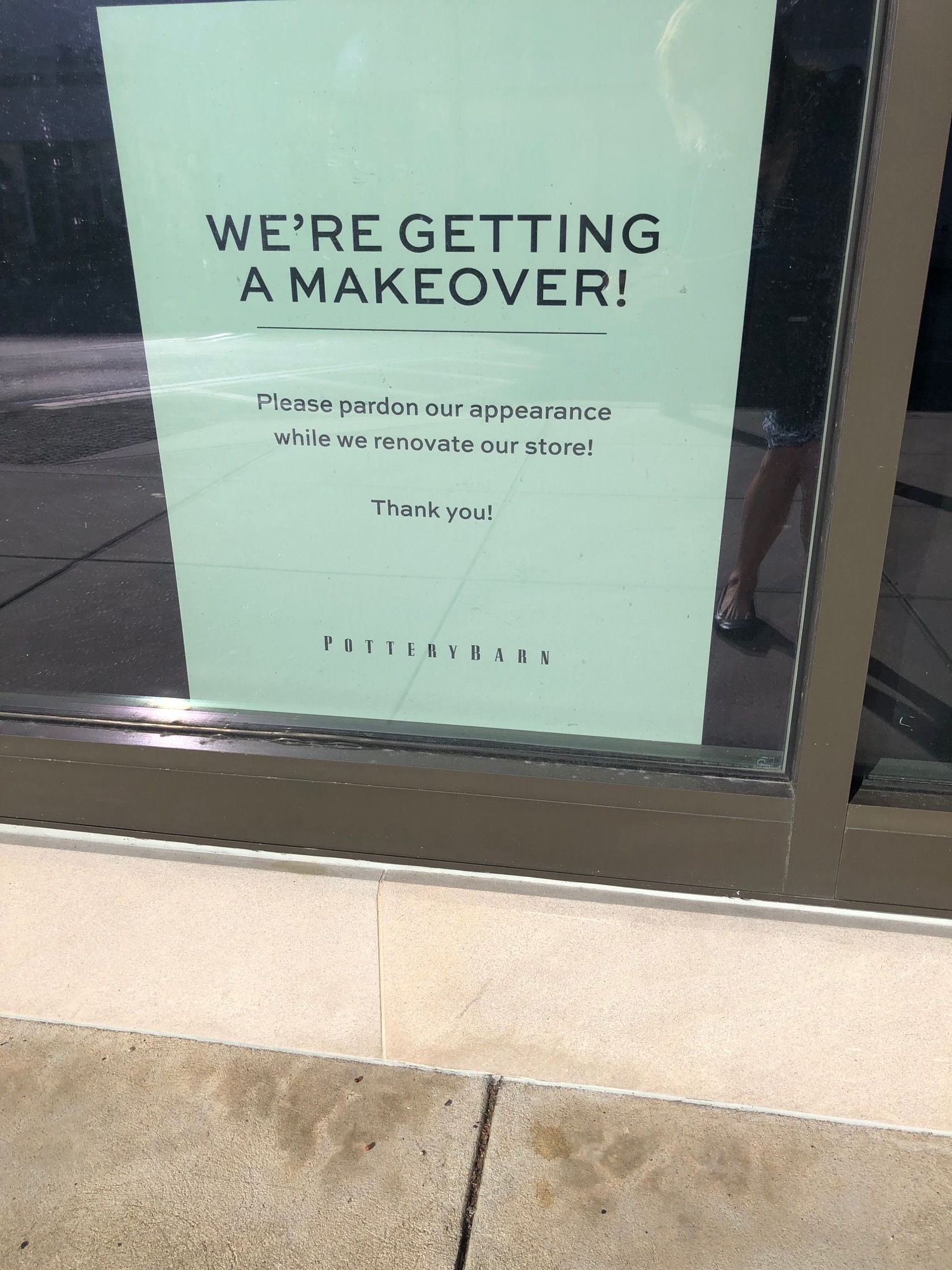 A sign in the front window at 4790 River City Drive, No. 101 store.