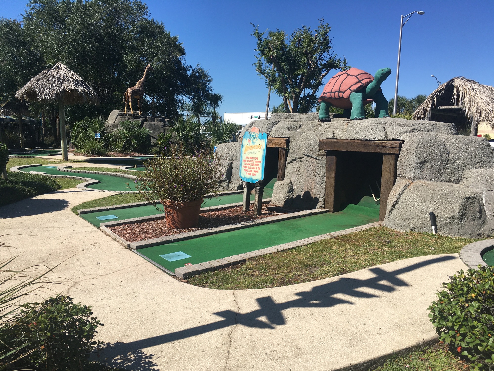 The miniature golf area at Adventure Landing.