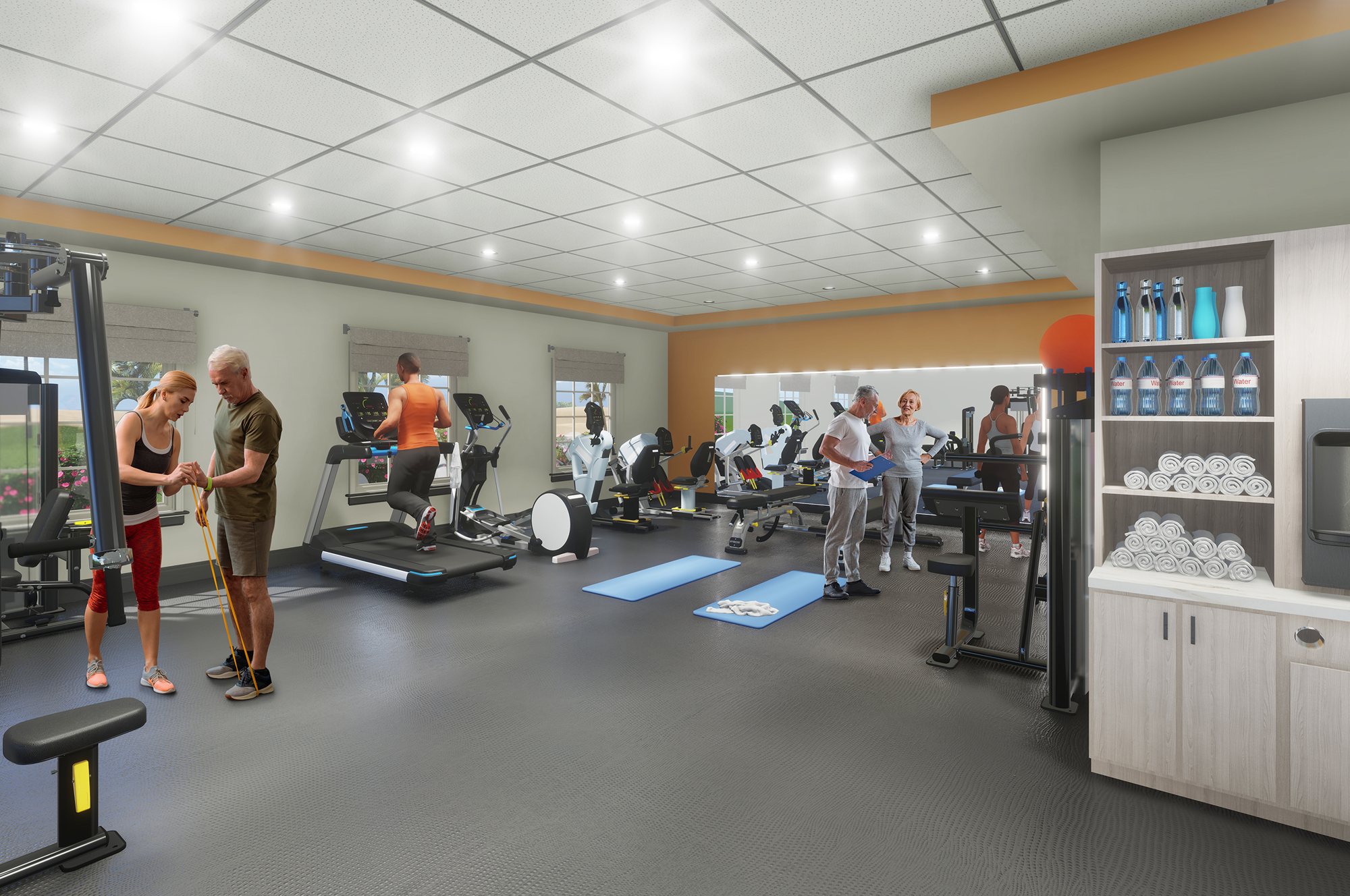 The fitness facility at Windsor Pointe.