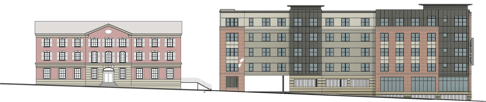 The 120-unit apartment complex will add new construction to a renovated historic YWCA building bounded by Church, Liberty and Duval streets and Shields Place.