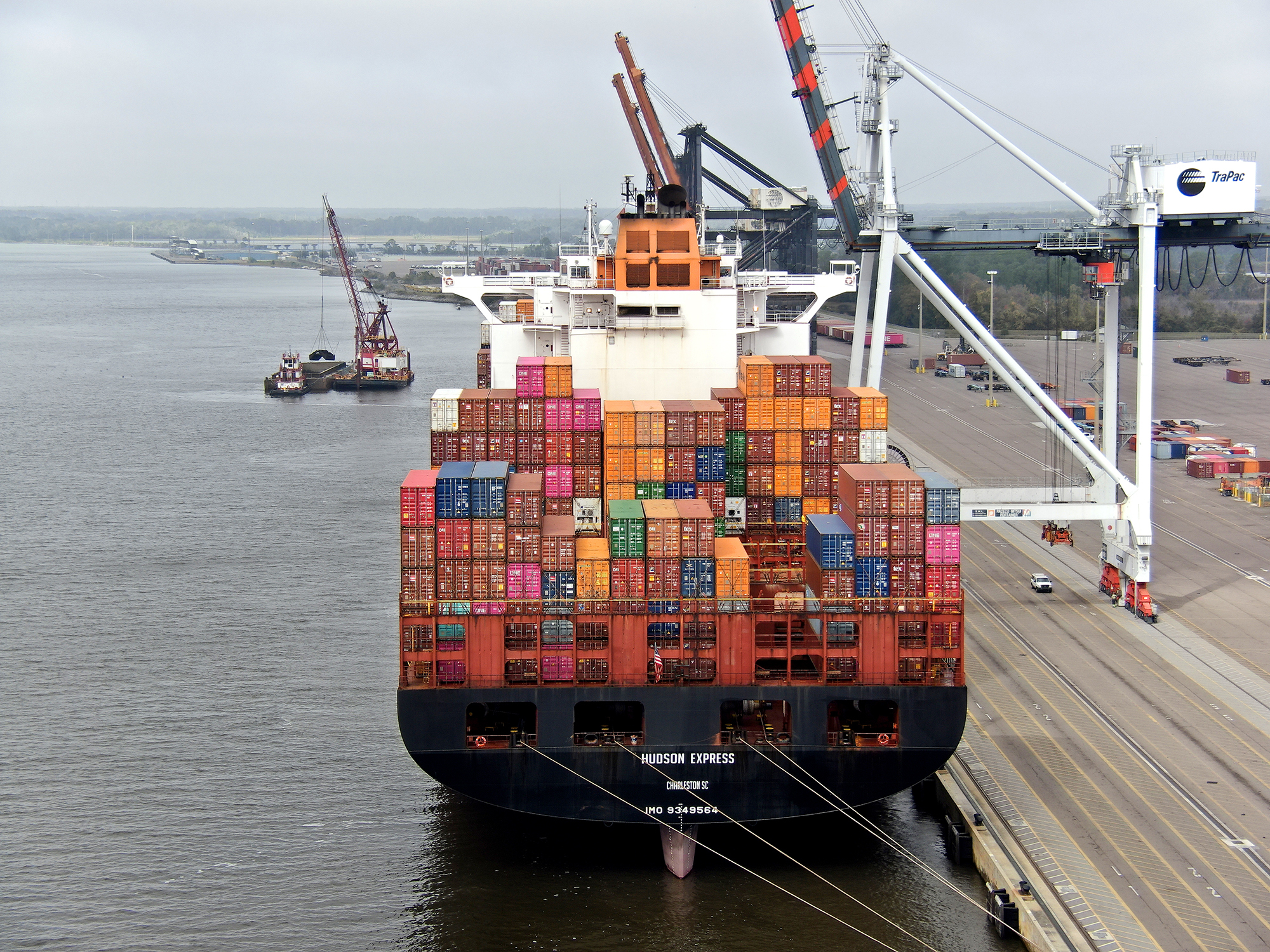 The Hudson Express container ship will visit JaxPort for the next eight weeks.