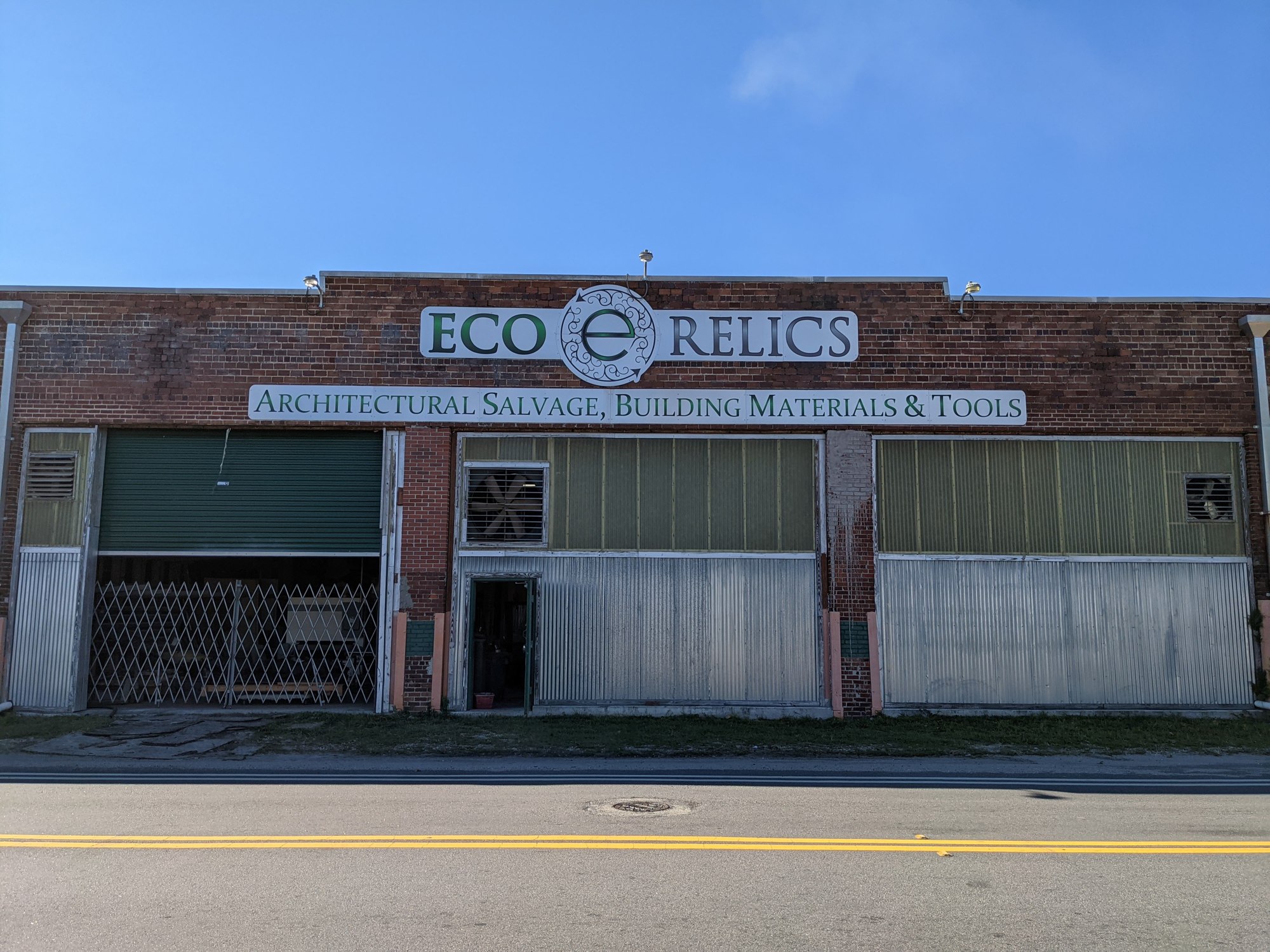Eco Relics is in the Rail Yard District about 1½ miles west of Brooklyn.