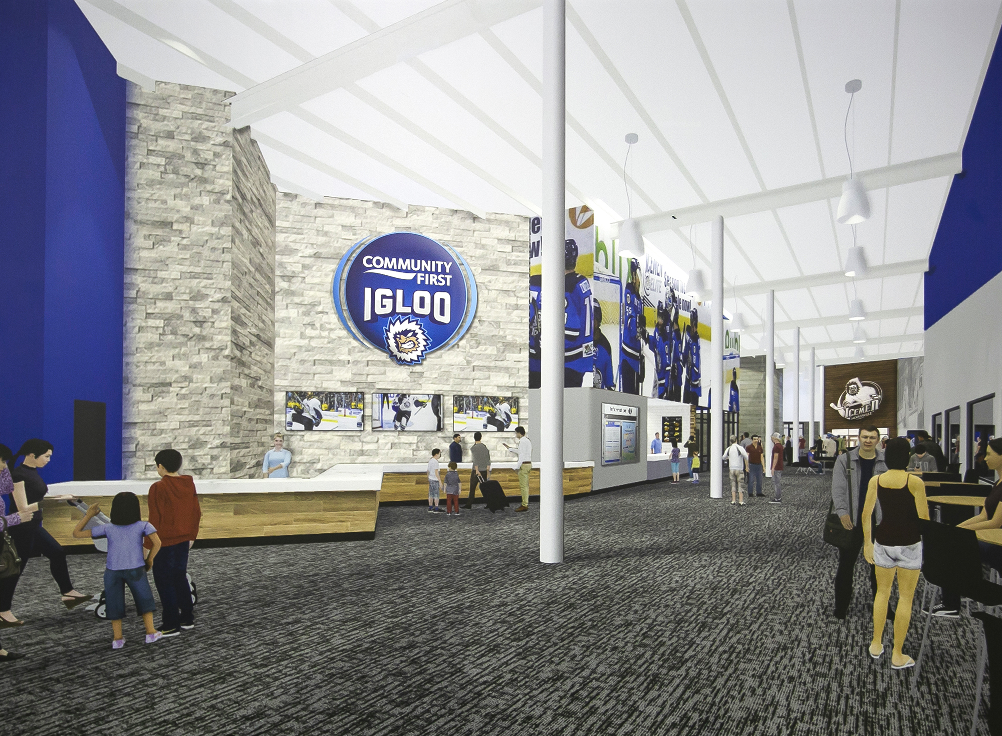 A rendering of the renovated Community First Igloo.