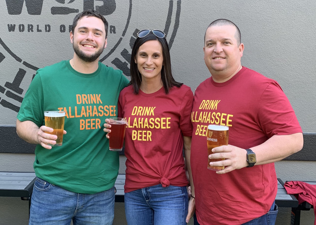 Jason Frimmel, Ashley Githens and Sean Githens are part of the franchise group that will open World of Beer in Jacksonville. They opened one in Tallahassee in October 2020.