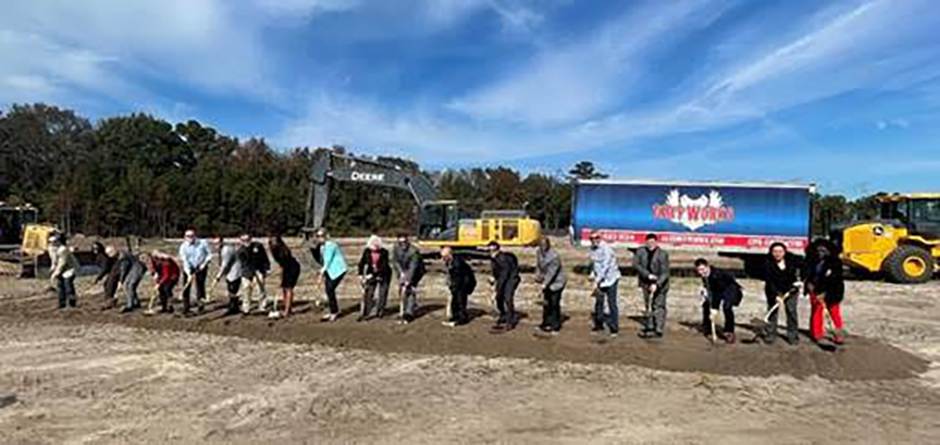 Groundbreaking participants commemorate the construction of a new 173,200-square-foot VA outpatient clinic at 145 Heron Bay Road in North Jacksonville.