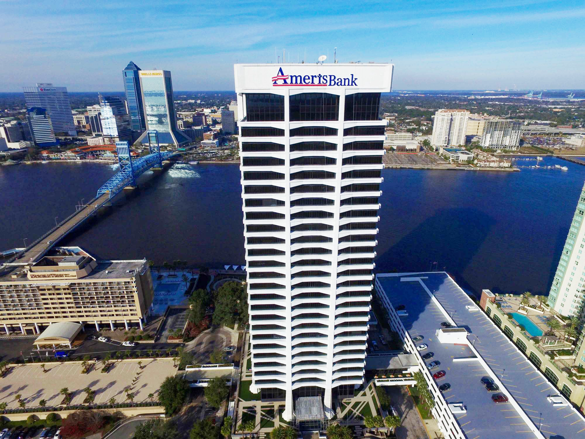 Riverplace Tower features views of the Downtown skyline.