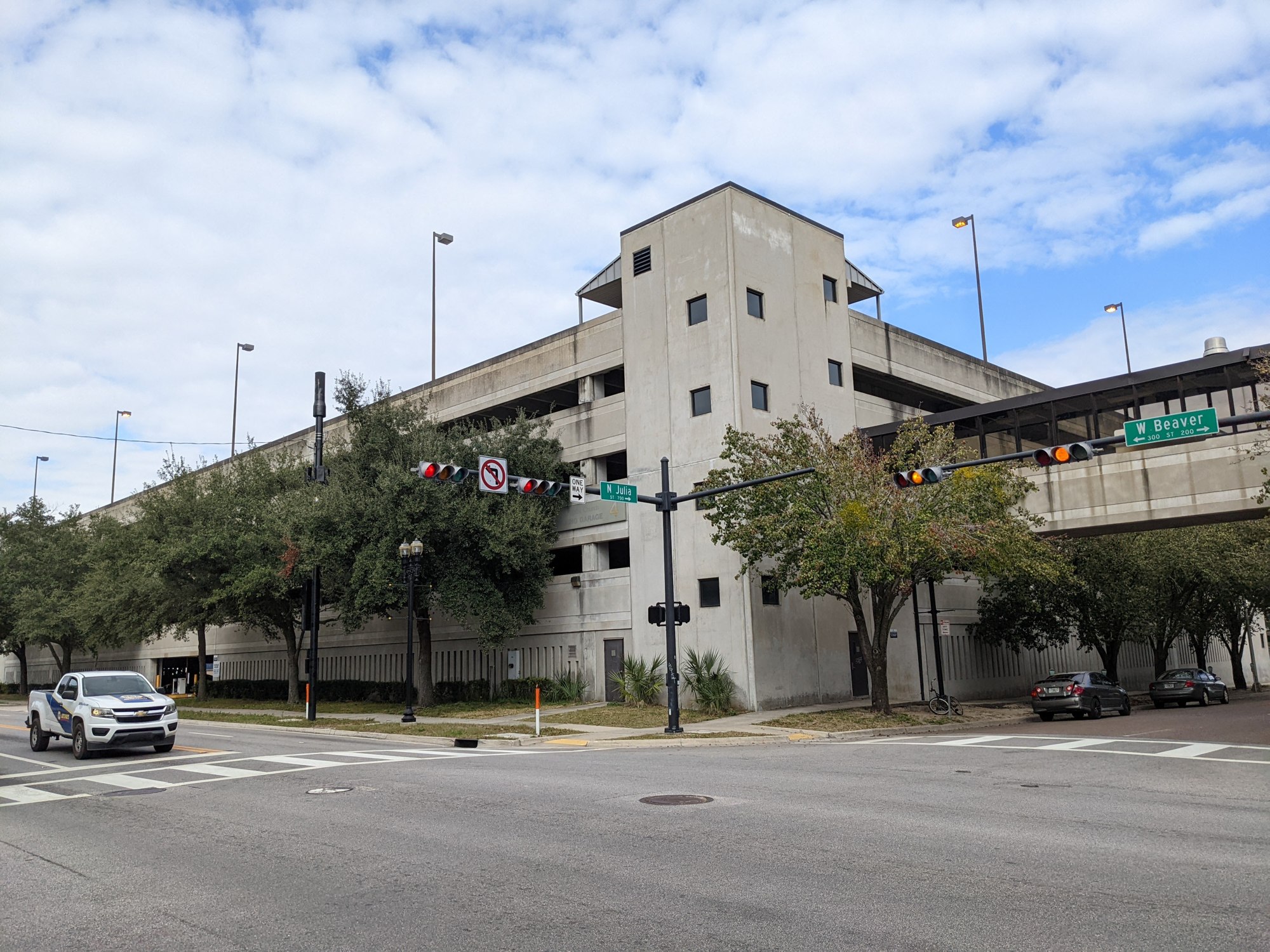 The parking garage has 809 spaces and remains open to daily and monthly parkers.