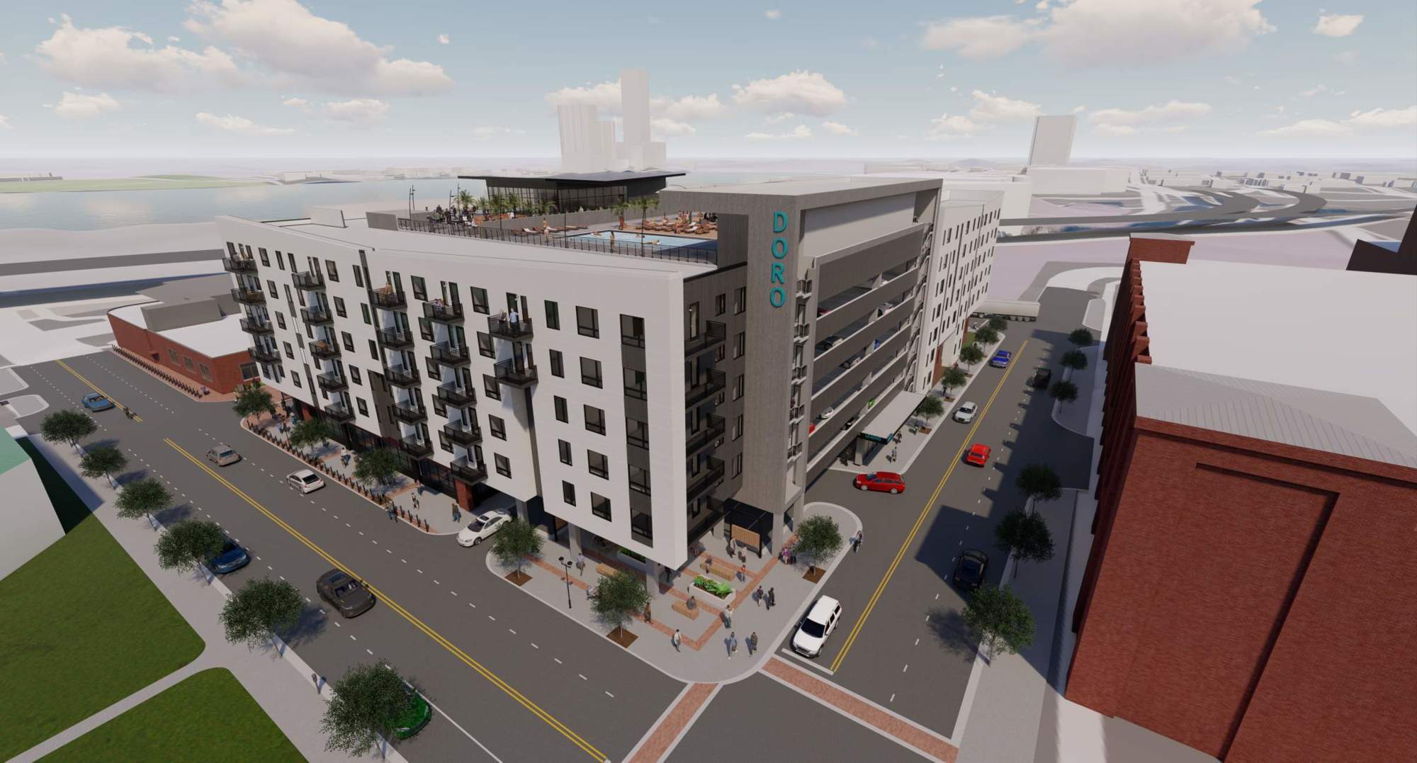 RISE: A Real Estate Company is developing The Doro apartments in Downtown Jacksonville near 121 Financial Ballpark.