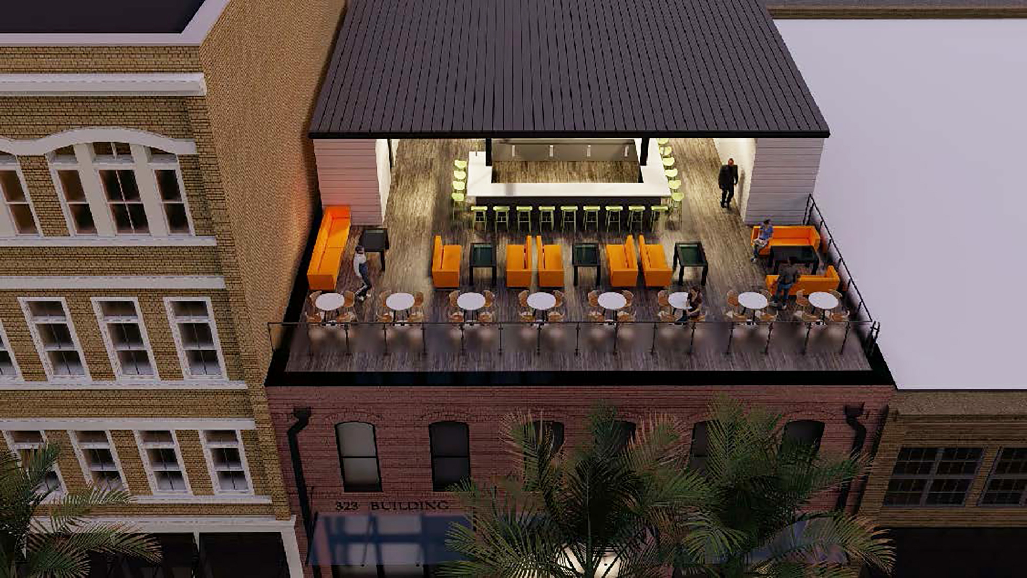 Plans for the venue include a 2,250-square-foot covered and open-air rooftop bar.