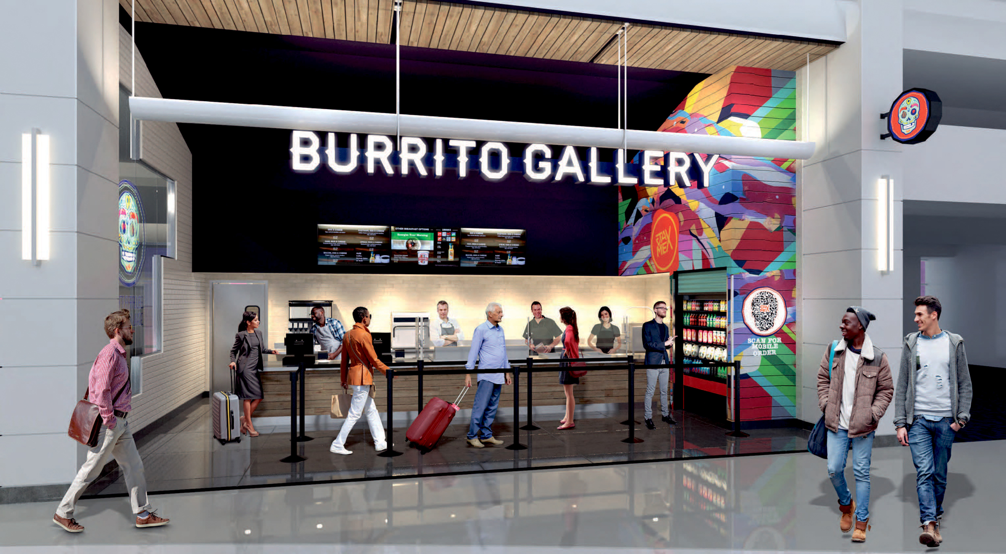Burrito Gallery will open in Concourse A to replace the “Ciao” grab-and-go market.