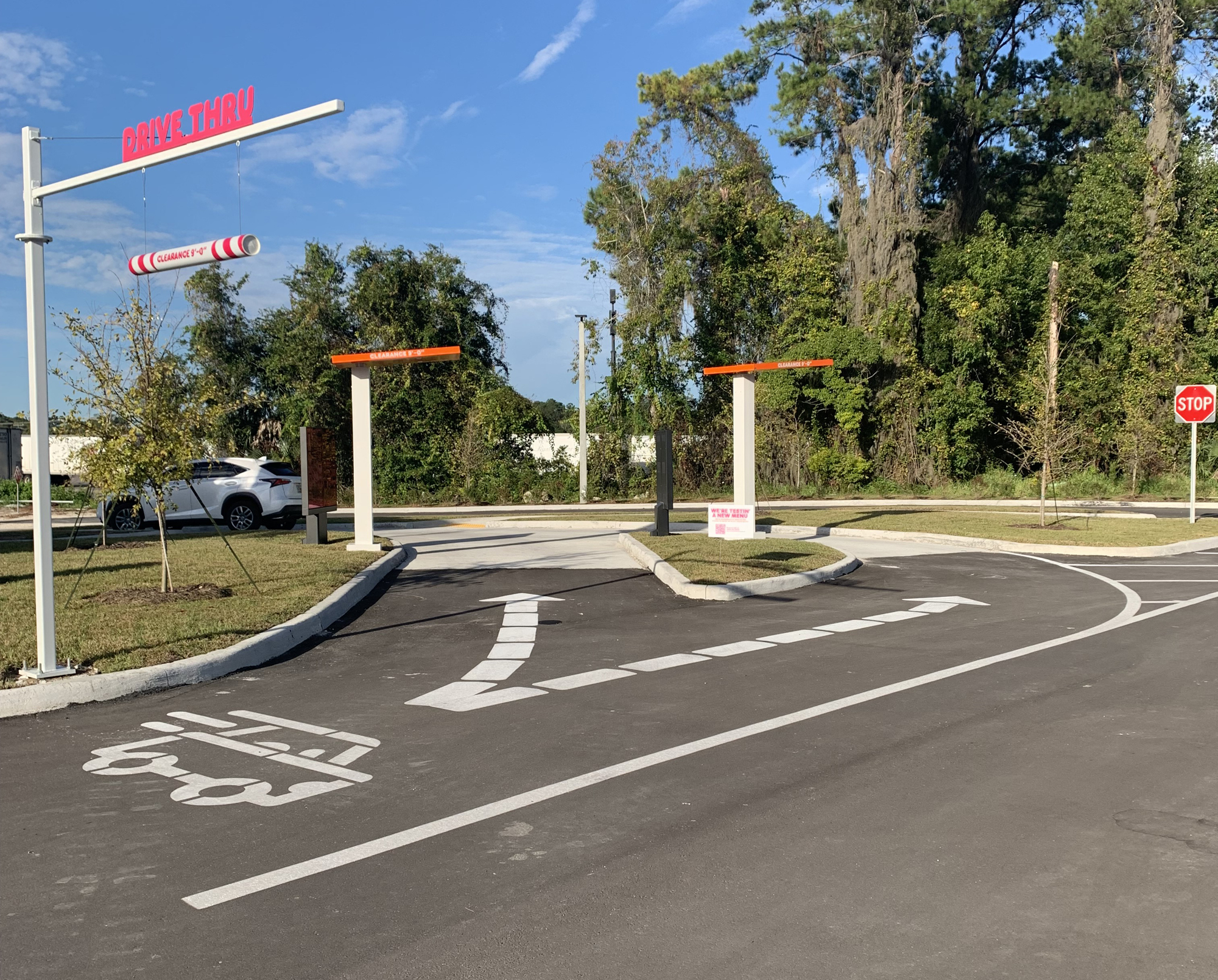 The Dunkin’ GO is the company's first drive-thru-only store in Florida.