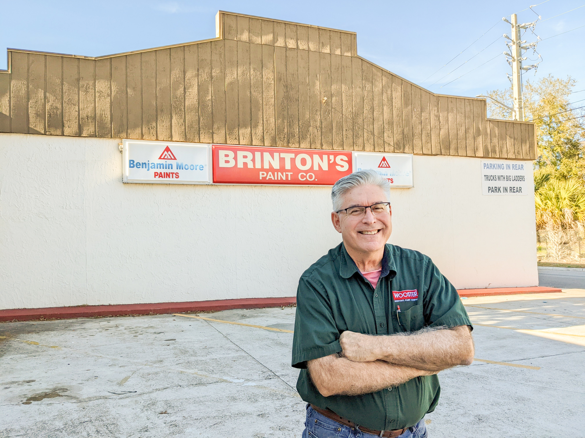 Robert Brinton, the owner of Brinton’s Paint. Co. at 200 Park St.  Brinton said he has been approached by Tripp Gulliford to sell the property.