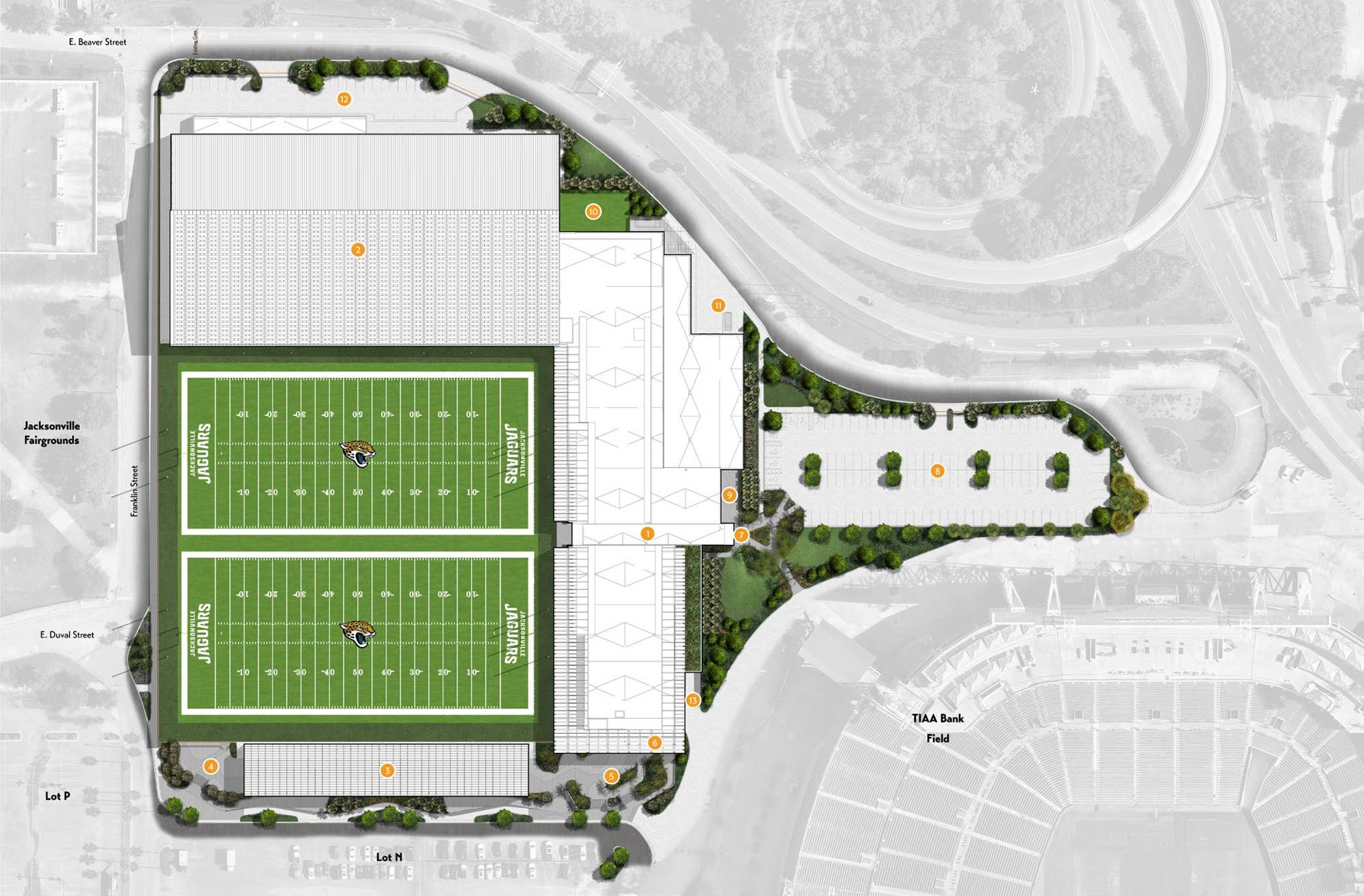 The Jaguars will move team offices, an equipment room, and weight training and medical facilities from the stadium to the city-owned performance center.