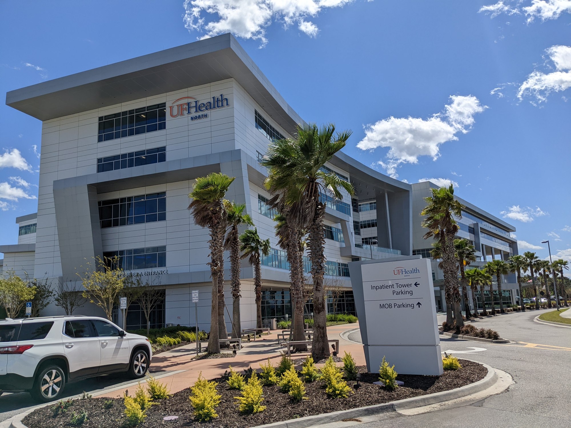 The UF Health North campus includes a 92-bed hospital, 24/7 adult and pediatric emergency center, and an outpatient multispecialty medical office building.